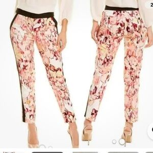 NWOT DKNY Donna Karan Size 10 Floral Slim Water Garden Pants size 4 reg $129